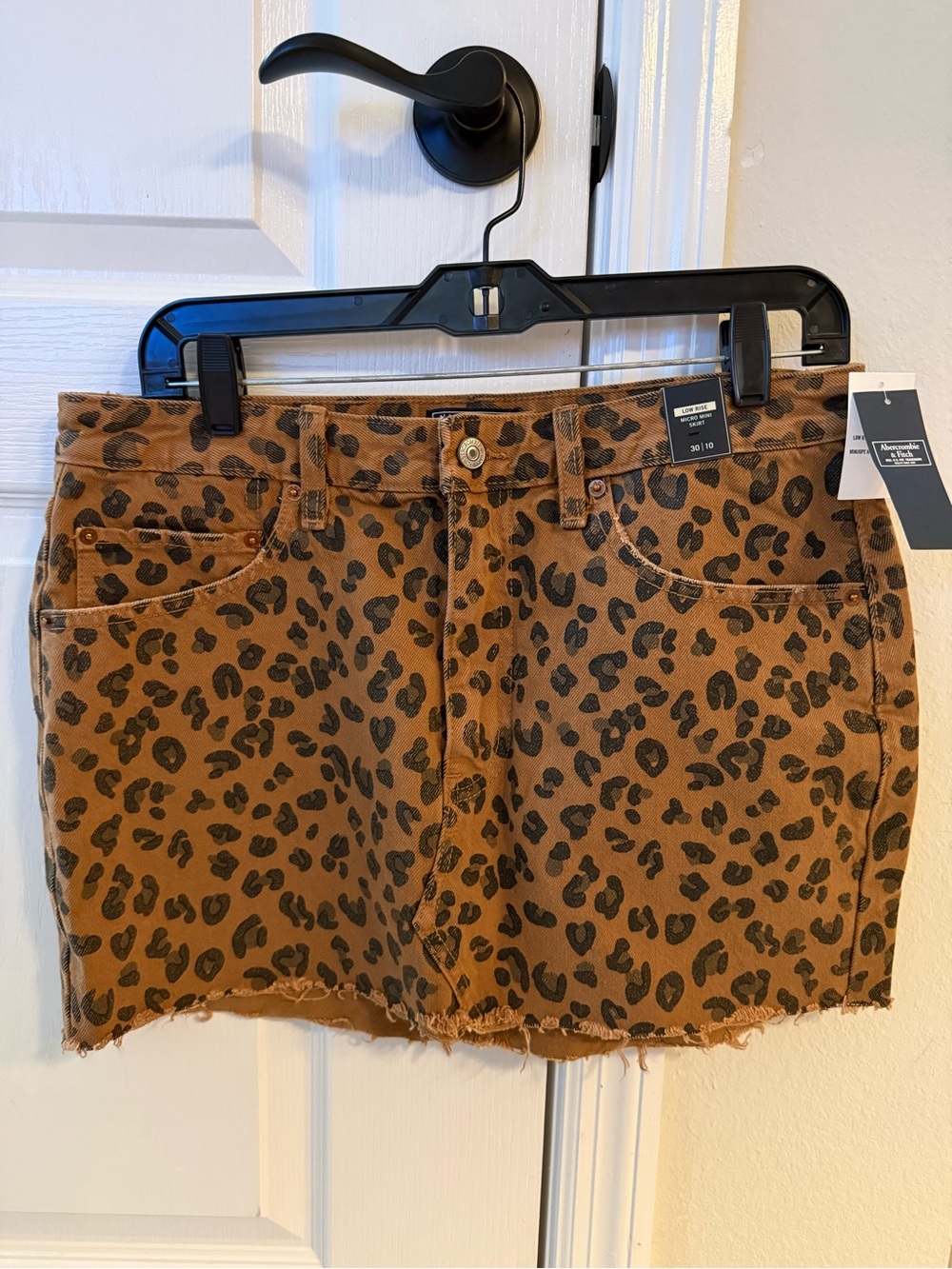 Abercrombie & Fitch Leopard Print Mini Skirt - Brown/Black